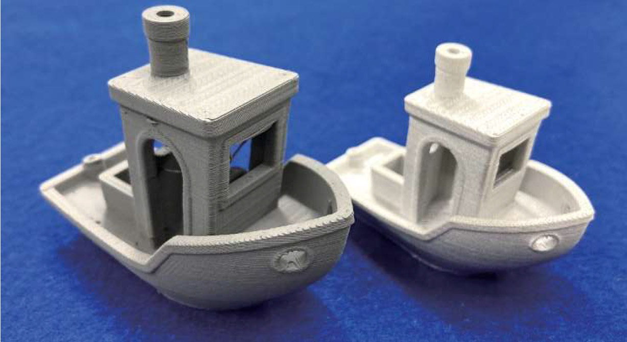 ship shape(L:mold parts  R:sintered parts)